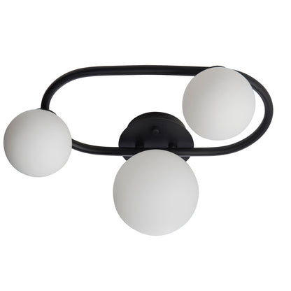 Pulsa Bathroom 3 Ceiling Light Black – Black