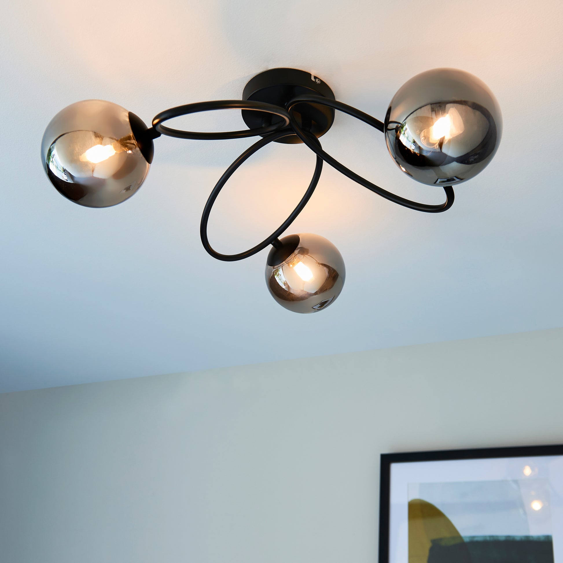 Ellipse 3 Ceiling Light Black – Black