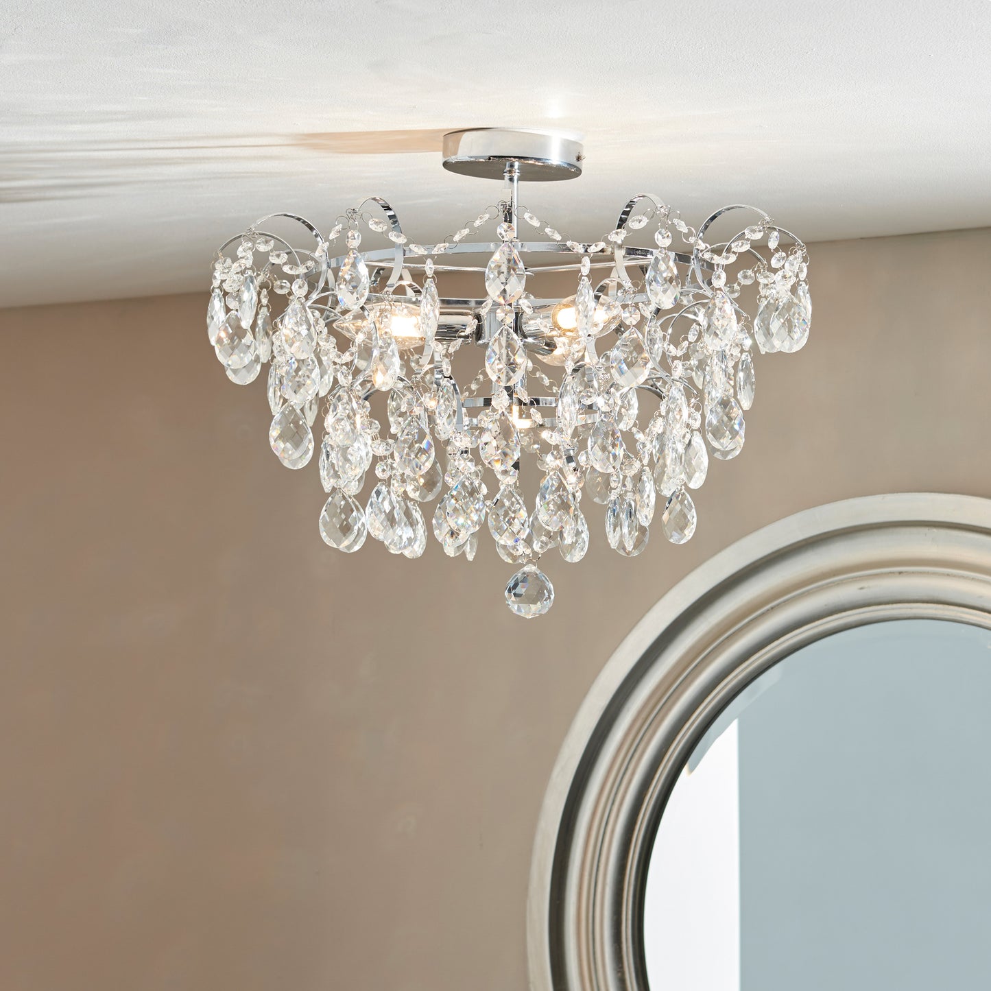 Alisona Bathroom 4 Ceiling Light – Chrome