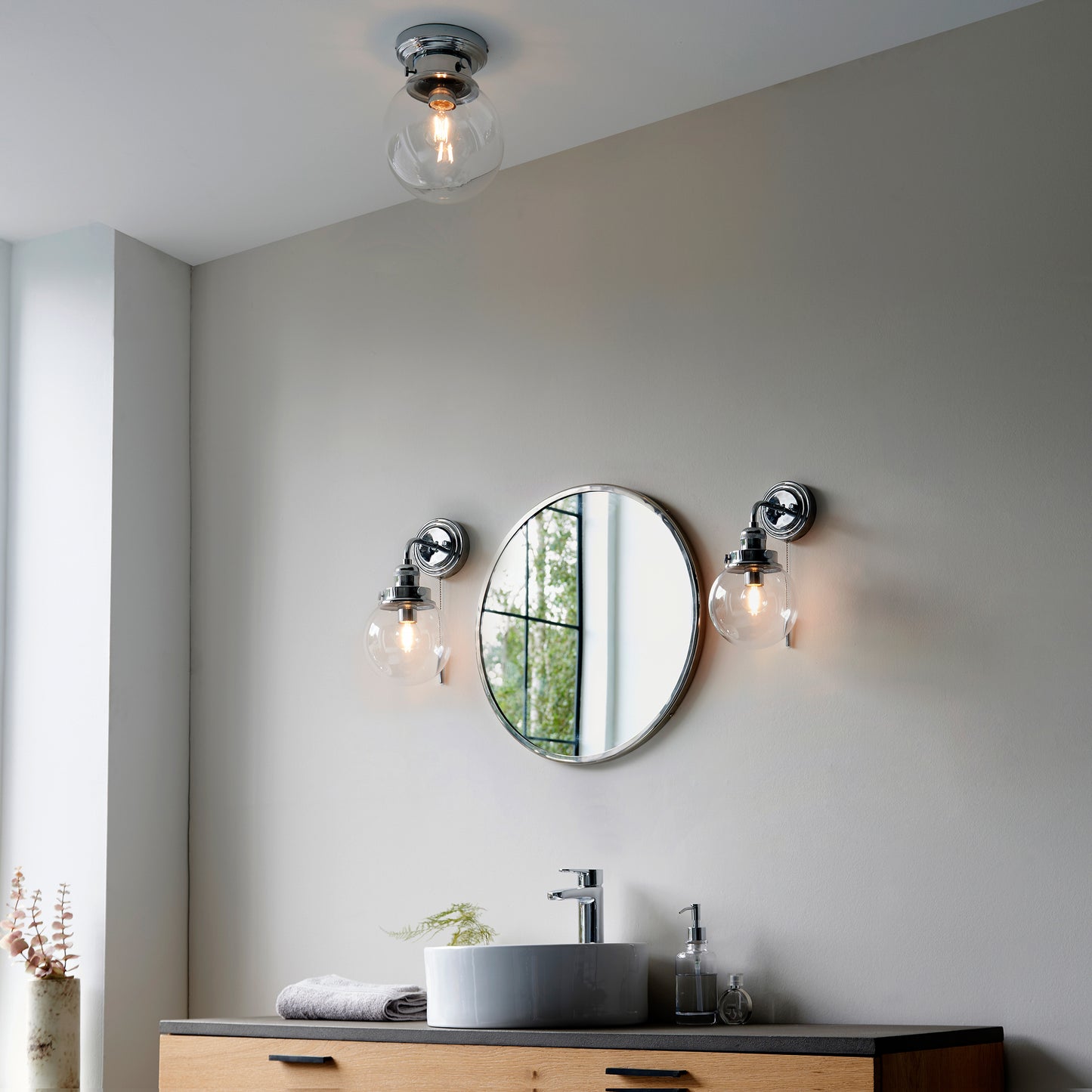 Cheswick Bathroom 1 Ceiling Light – Chrome