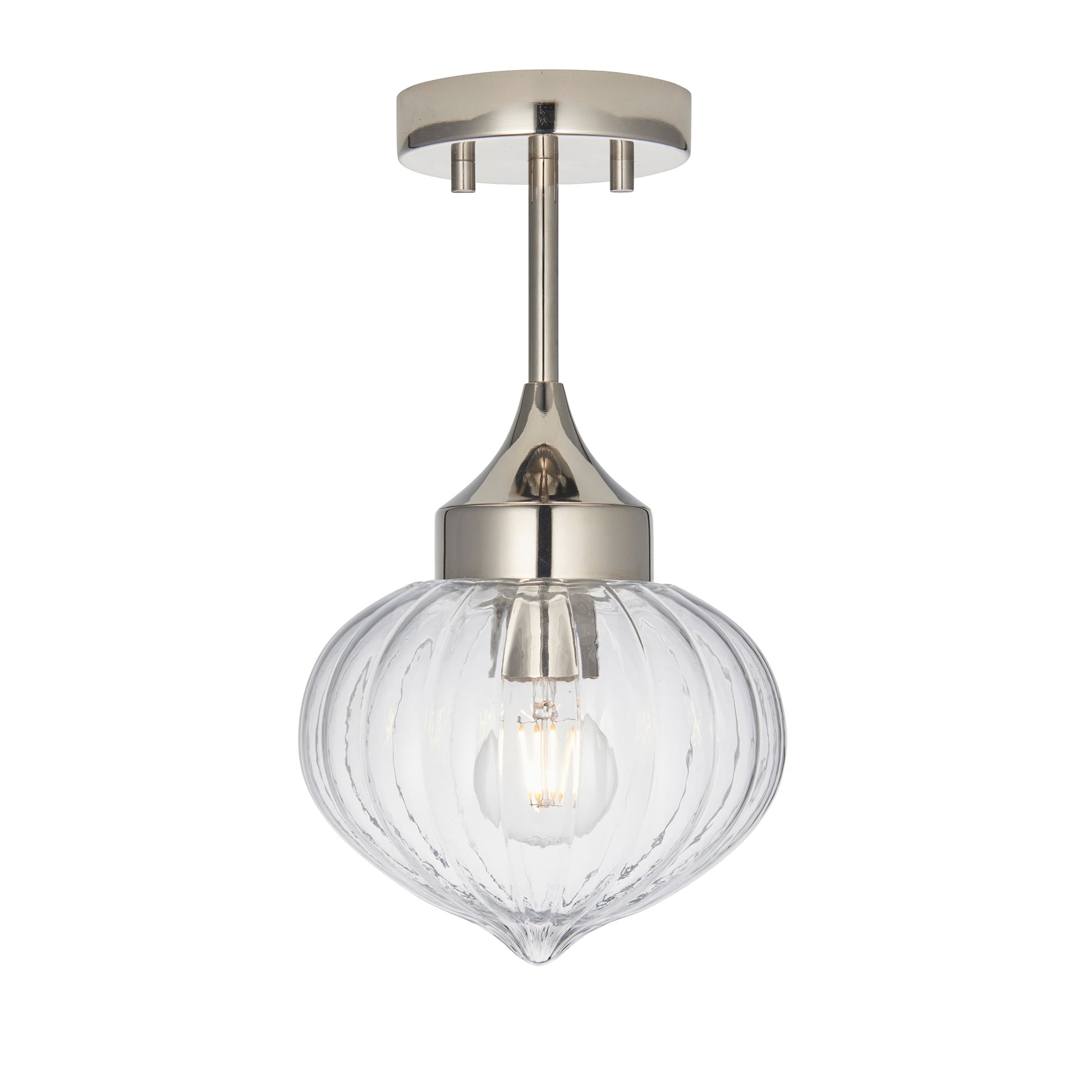 Addington 1 Ceiling Light Nickel – Silver