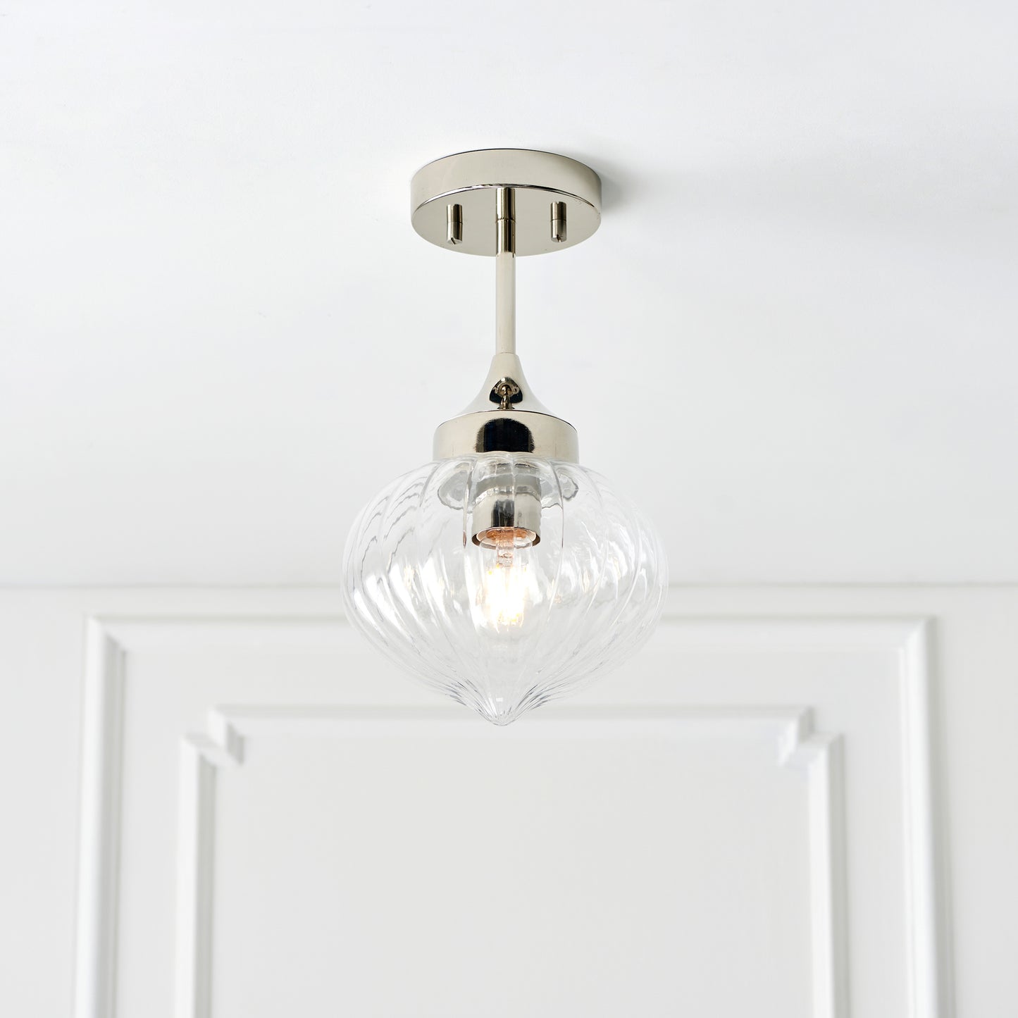 Addington 1 Ceiling Light Nickel – Silver