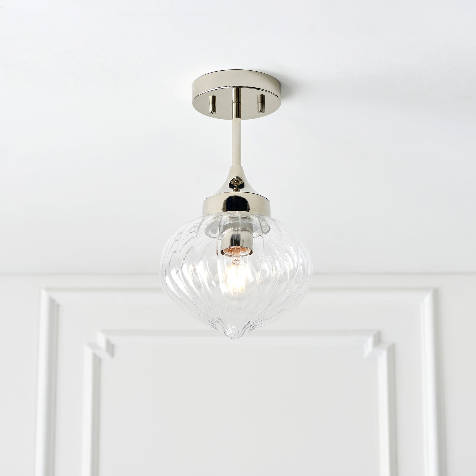 Addington 1 Ceiling Light Nickel – Silver