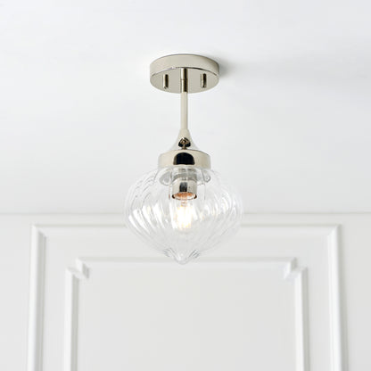 Addington 1 Ceiling Light Nickel – Silver