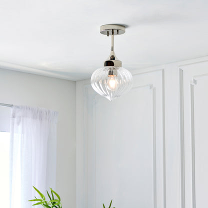 Addington 1 Ceiling Light Nickel – Silver