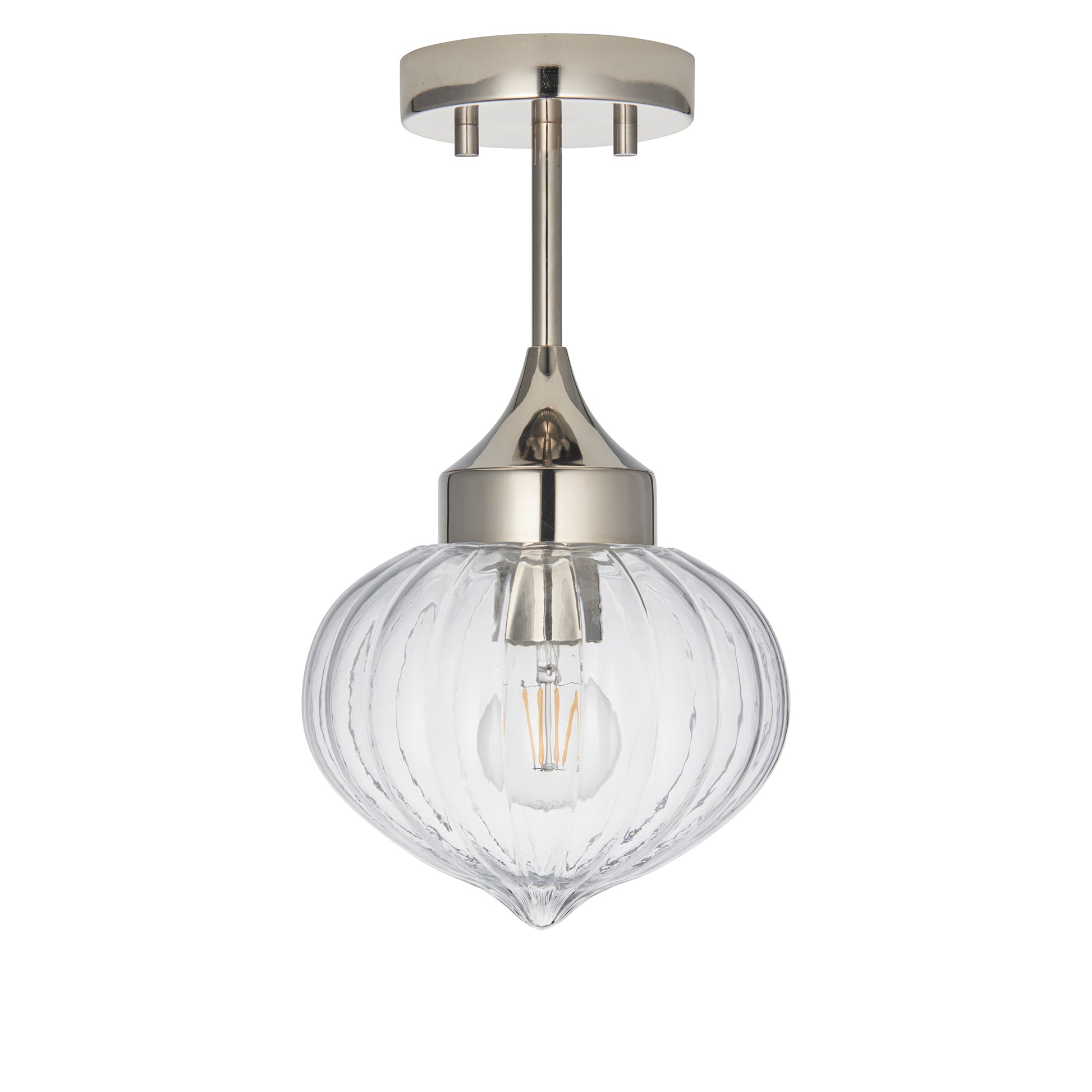 Addington 1 Ceiling Light Nickel – Silver