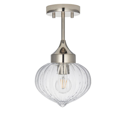 Addington 1 Ceiling Light Nickel – Silver