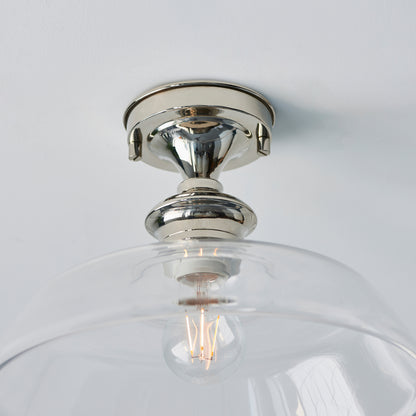 Barford 1 Ceiling Light Nickel/Clear – Silver
