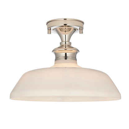 Barford 1 Ceiling Light Nickel/Opal – Silver