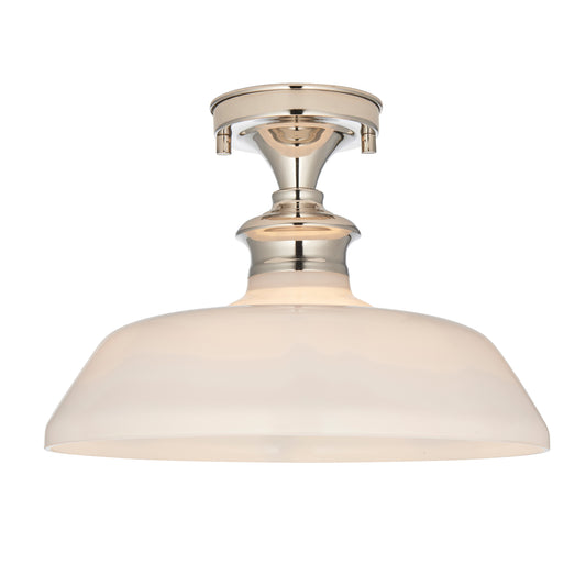 Barford 1 Ceiling Light Nickel/Opal – Silver