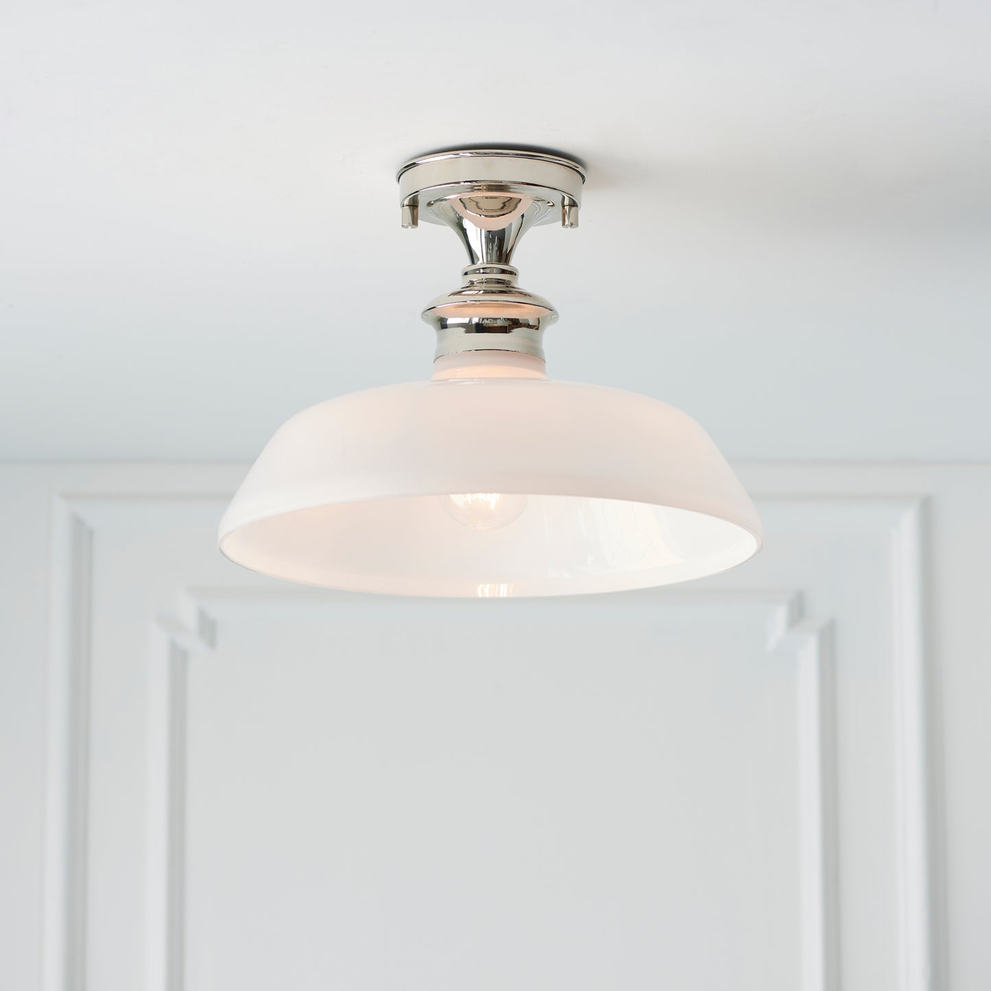 Barford 1 Ceiling Light Nickel/Opal – Silver