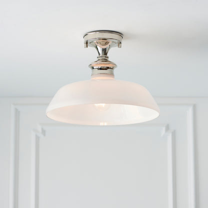 Barford 1 Ceiling Light Nickel/Opal – Silver