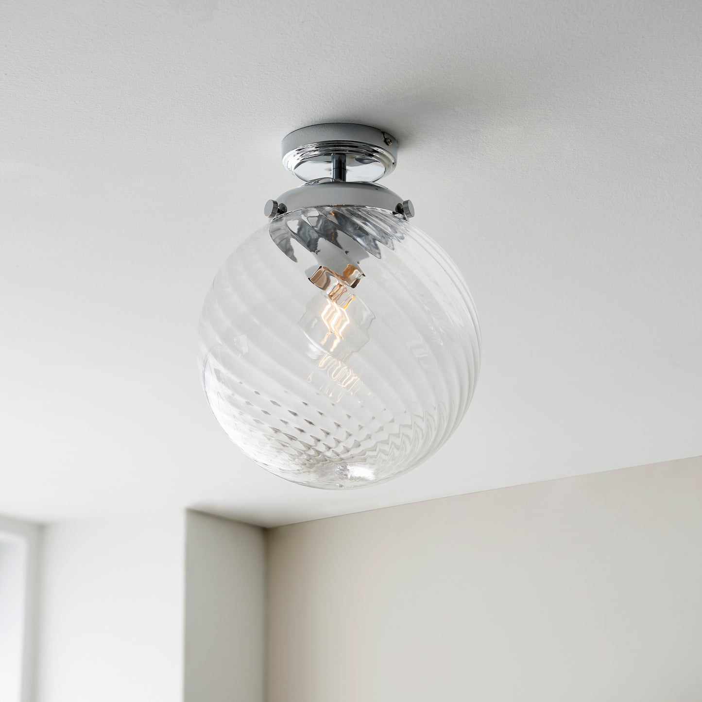 Milston Bathroom 1 Ceiling Light – Chrome