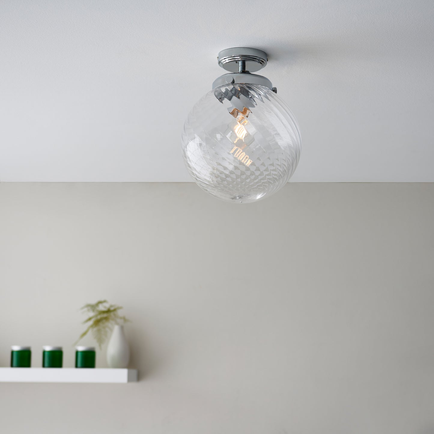 Milston Bathroom 1 Ceiling Light – Chrome