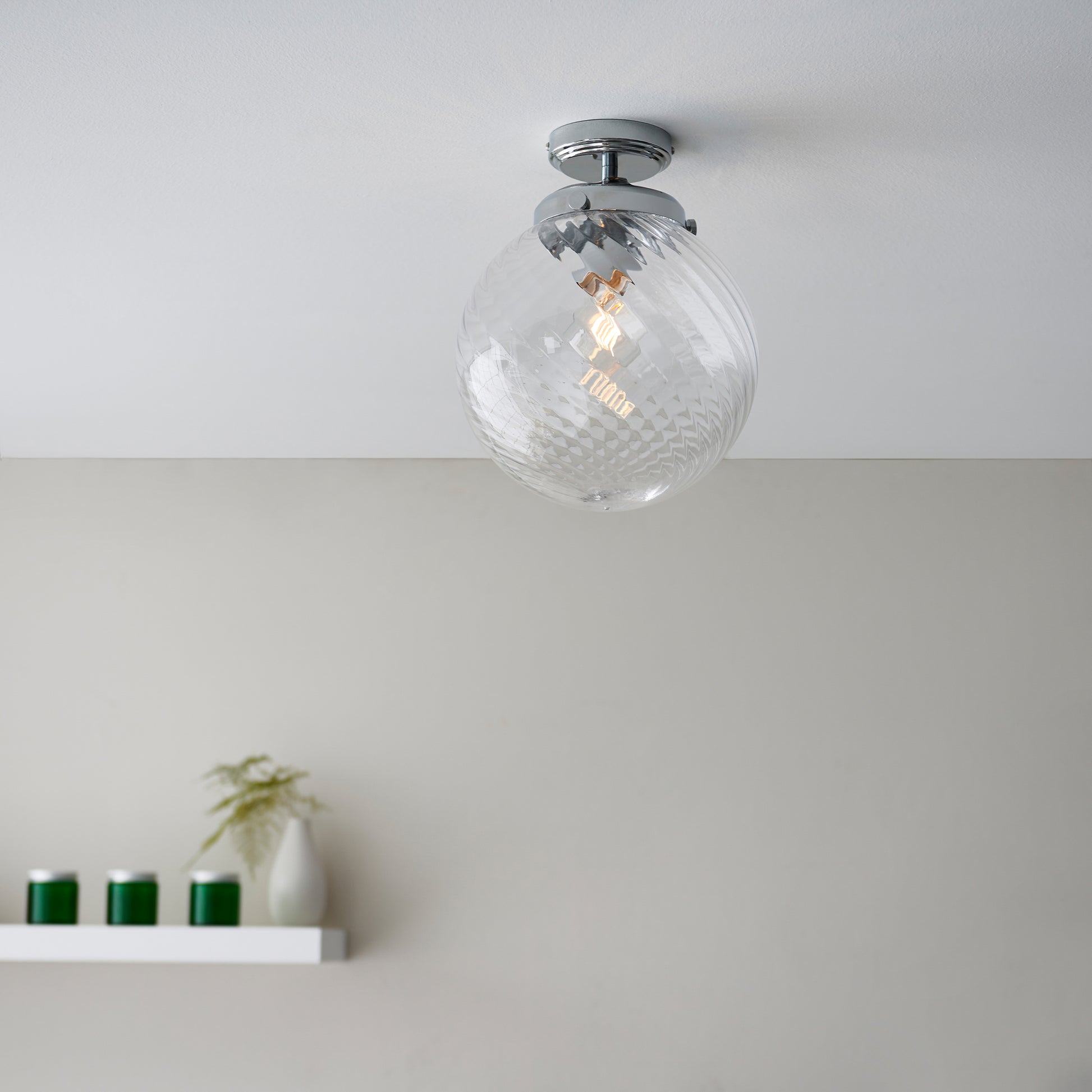 Milston Bathroom 1 Ceiling Light – Chrome