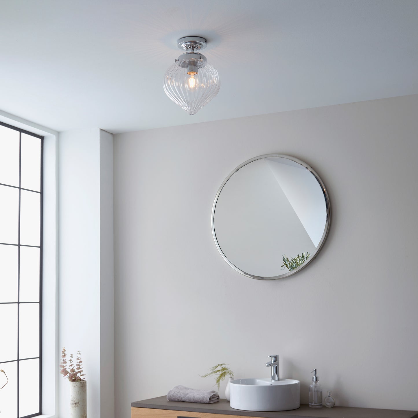 Cheston Bathroom 1 Ceiling Light – Chrome