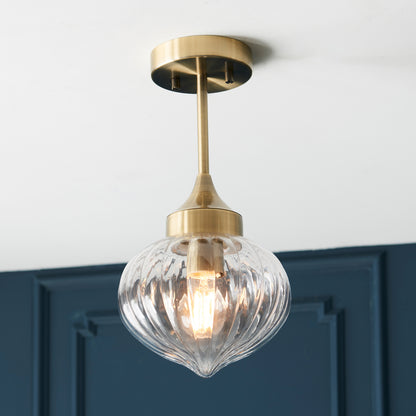 Addington 1 Ceiling Light Brass – Brass