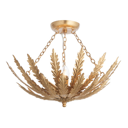 Delphine 3 Ceiling Light Gold Leaf – Gold