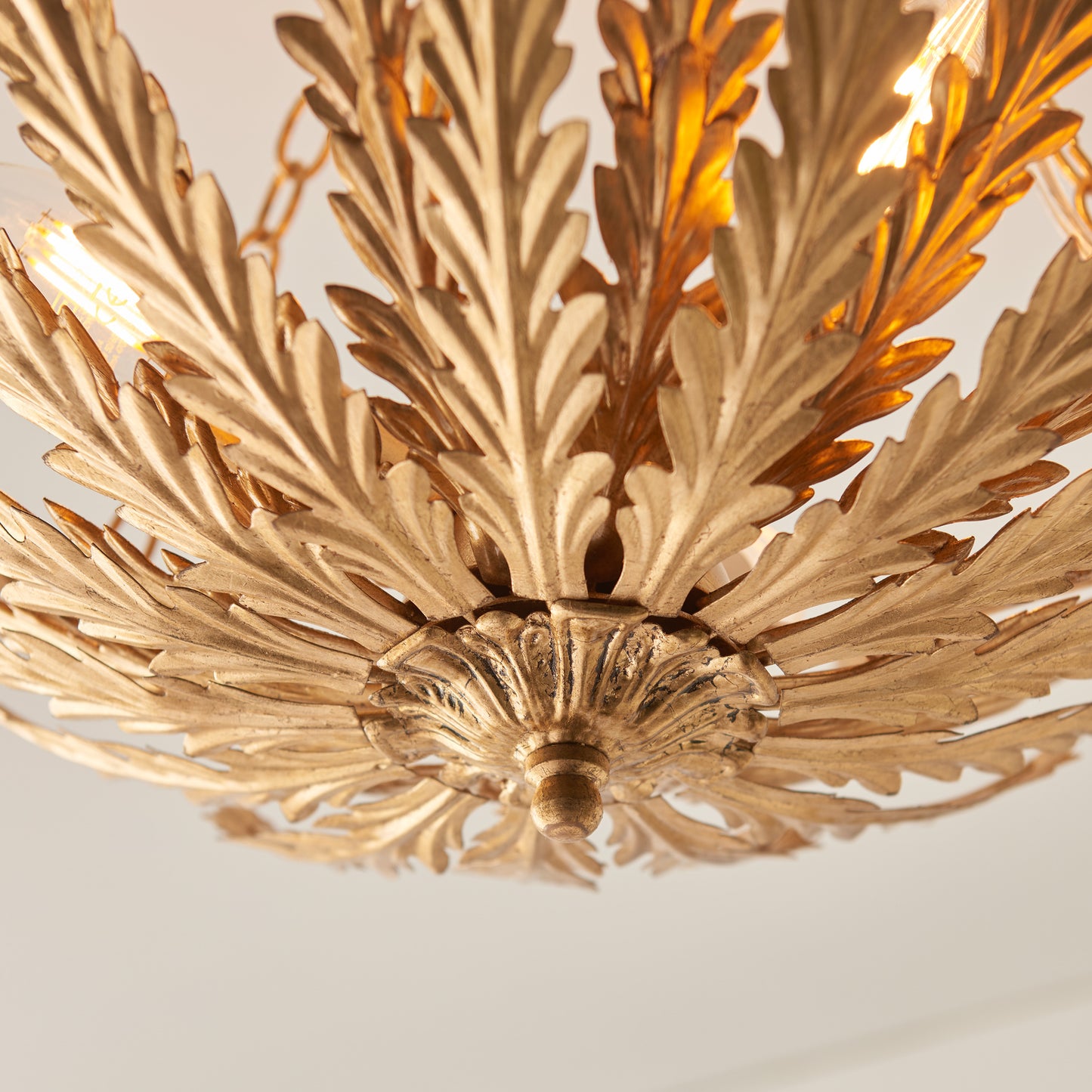 Delphine 3 Ceiling Light Gold Leaf – Gold