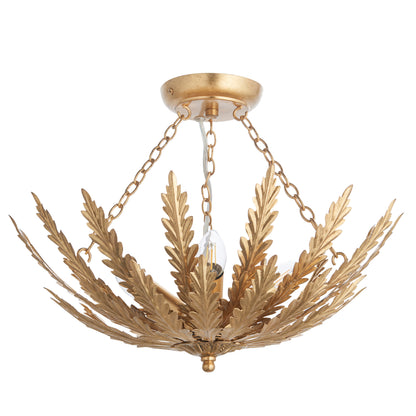 Delphine 3 Ceiling Light Gold Leaf – Gold