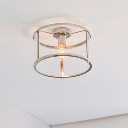 Hopton 1 Ceiling Light – Silver