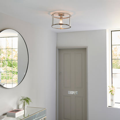 Hopton 1 Ceiling Light – Silver