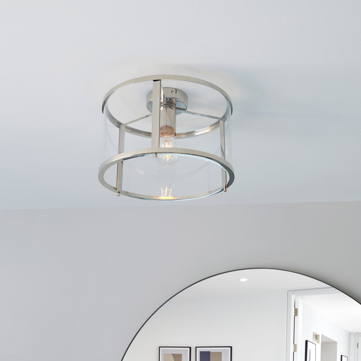 Hopton 1 Ceiling Light – Silver
