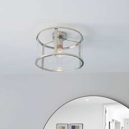 Hopton 1 Ceiling Light – Silver