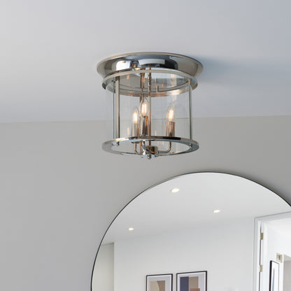 Hampworth 3 Ceiling Light – Silver