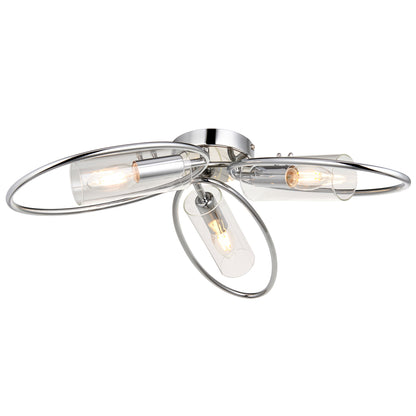 Amari 3 Ceiling Light Chrome – Chrome