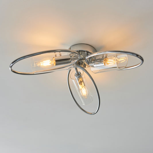 Amari 3 Ceiling Light Chrome – Chrome