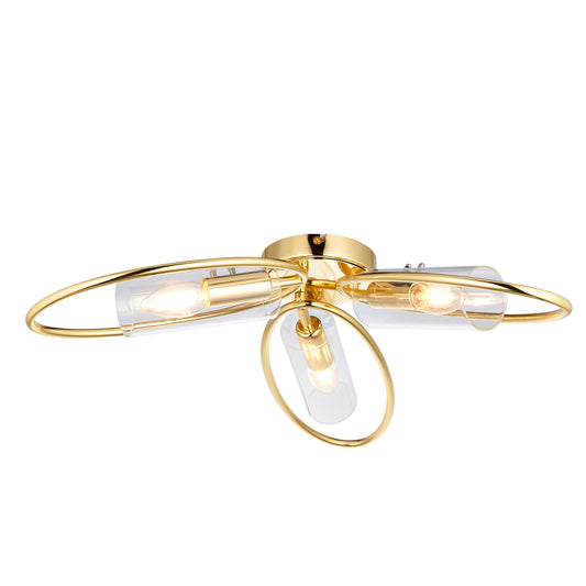 Amari 3 Ceiling Polished Brass – Brass