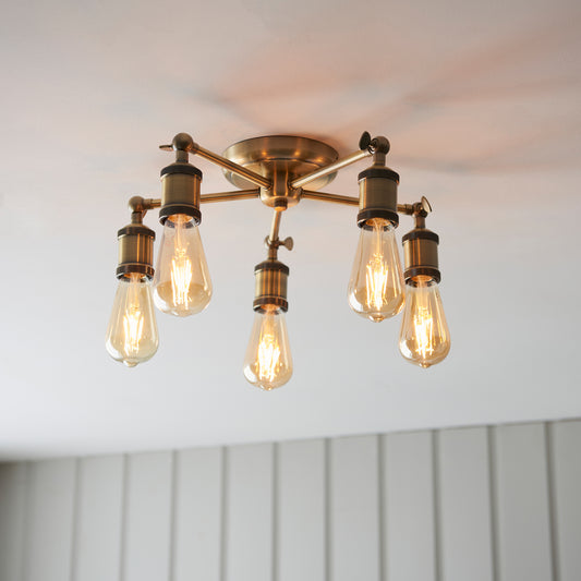 Hal 5 Ceiling Light Antique Brass – Brass