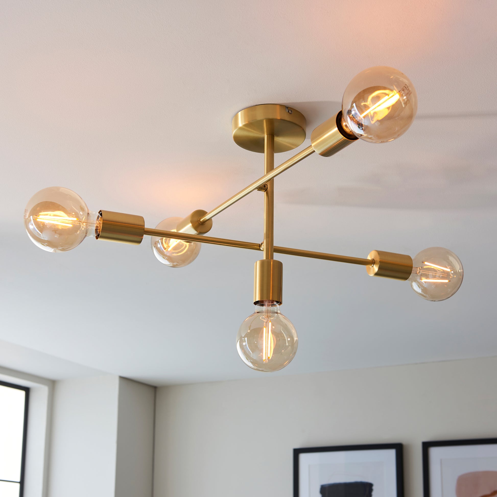 Studio 5 Ceiling Light Satin Brass – Brass