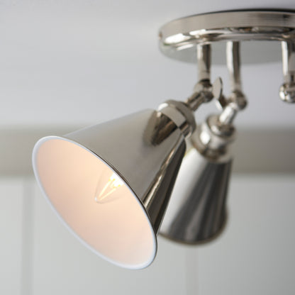 Hal 3 Ceiling Spot Bright Nickel – Nickel
