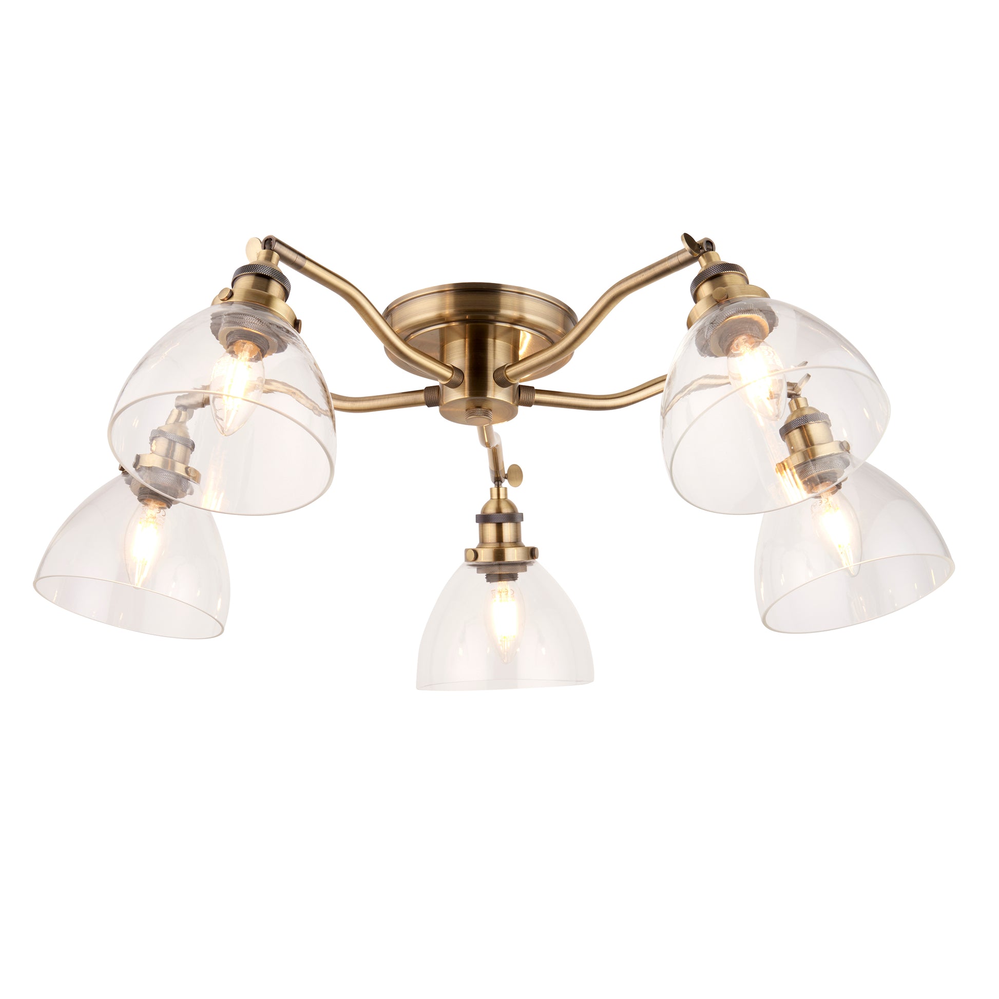 Hansen 5 Ceiling Light Antique Brass – Brass