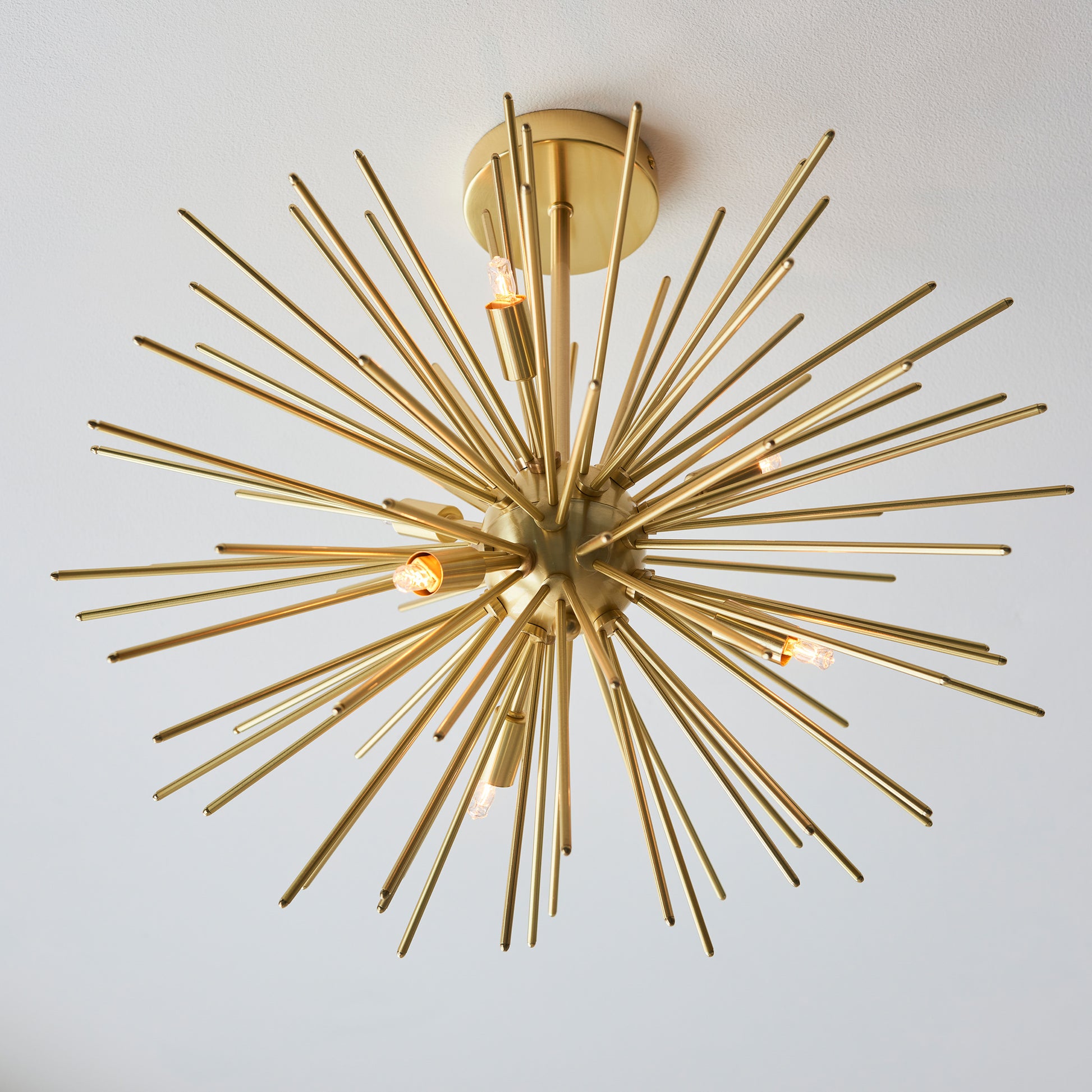Orta 6 Ceiling Light Satin Brass – Brass
