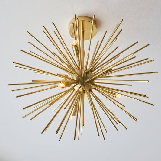 Orta 6 Ceiling Light Satin Brass – Brass