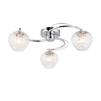 Mesmer 3 Ceiling Light Chrome – Brass
