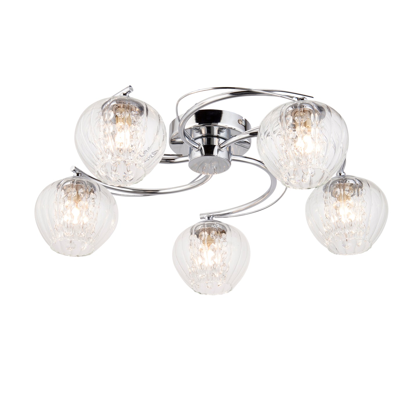 Mesmer 5 Ceiling Light Chrome – Beige
