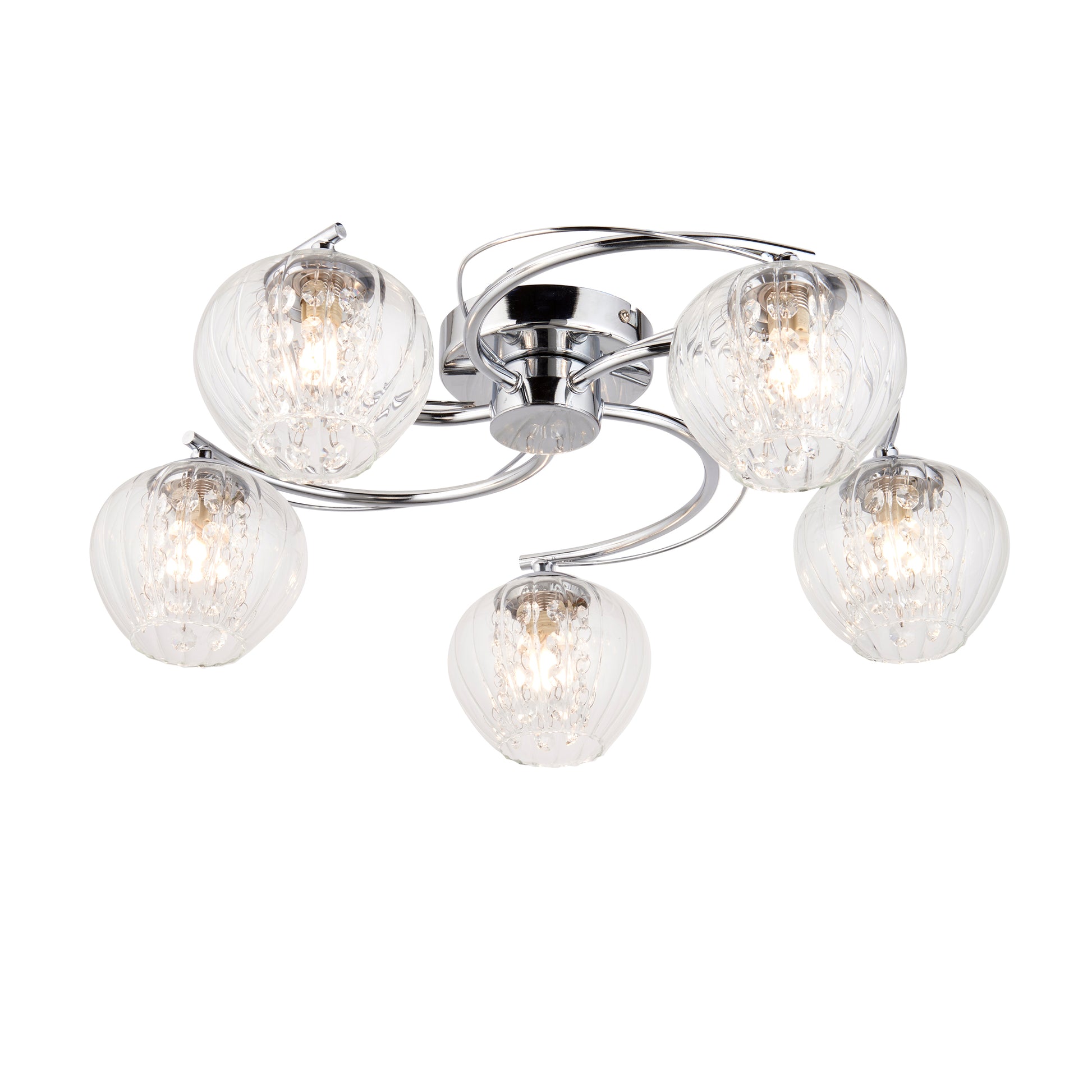 Mesmer 5 Ceiling Light Chrome – Beige