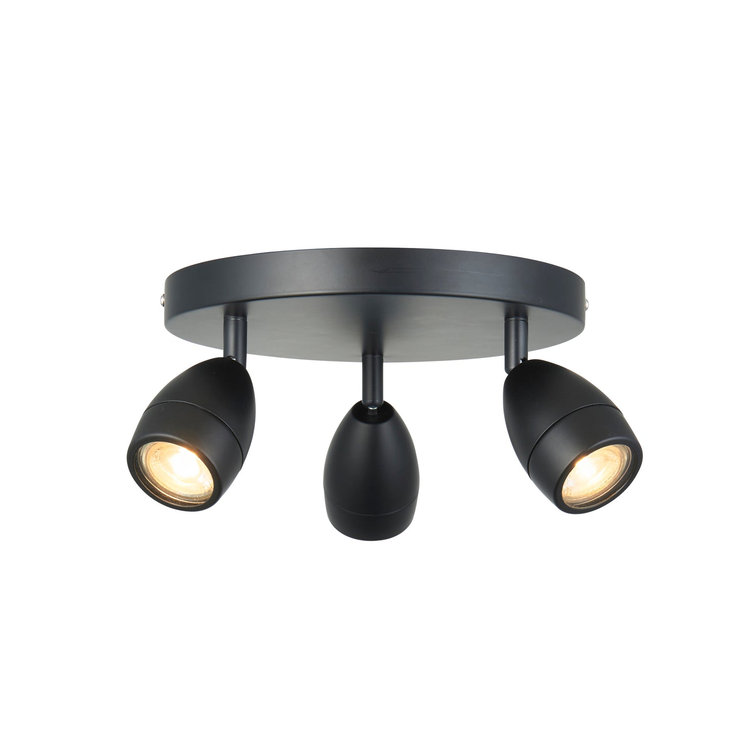 Porto Bathroom 3 Ceiling Light Black – Brass