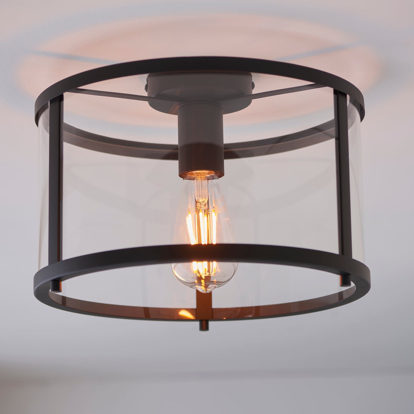 Hopton 1 Ceiling Light Black – Nickel