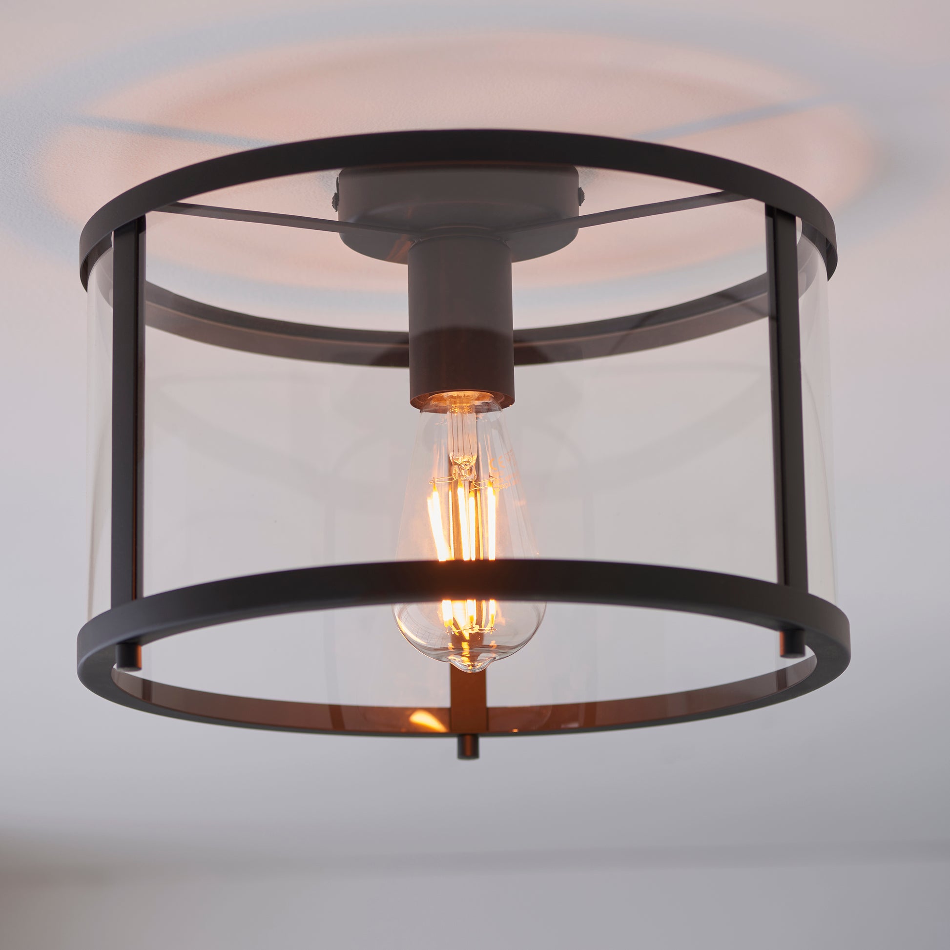 Hopton 1 Ceiling Light Black – Nickel