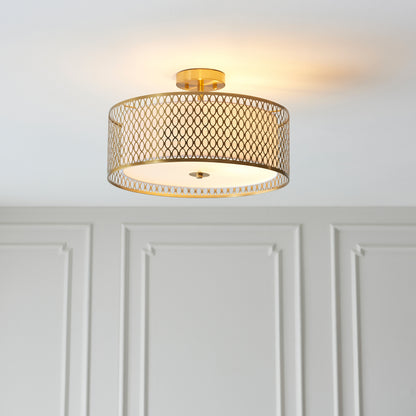 Cordero Ceiling Lamp Gold/White – Black