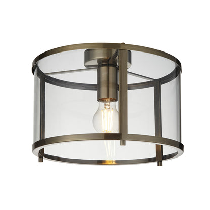 Hopton 1 Ceiling Light Antique Brass – Brass