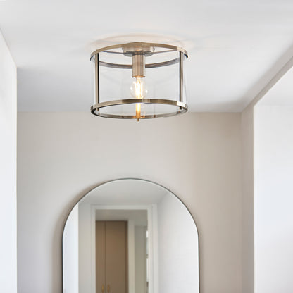 Hopton 1 Ceiling Light Antique Brass – Brass