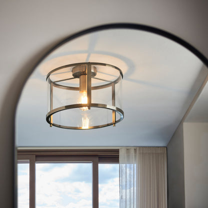 Hopton 1 Ceiling Light Antique Brass – Brass