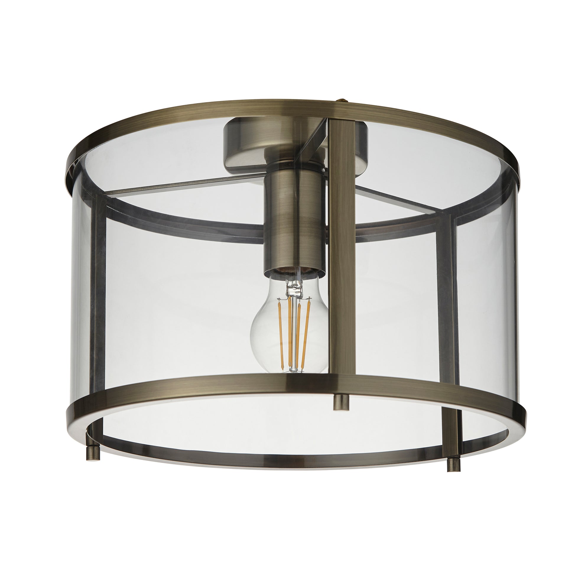Hopton 1 Ceiling Light Antique Brass – Brass