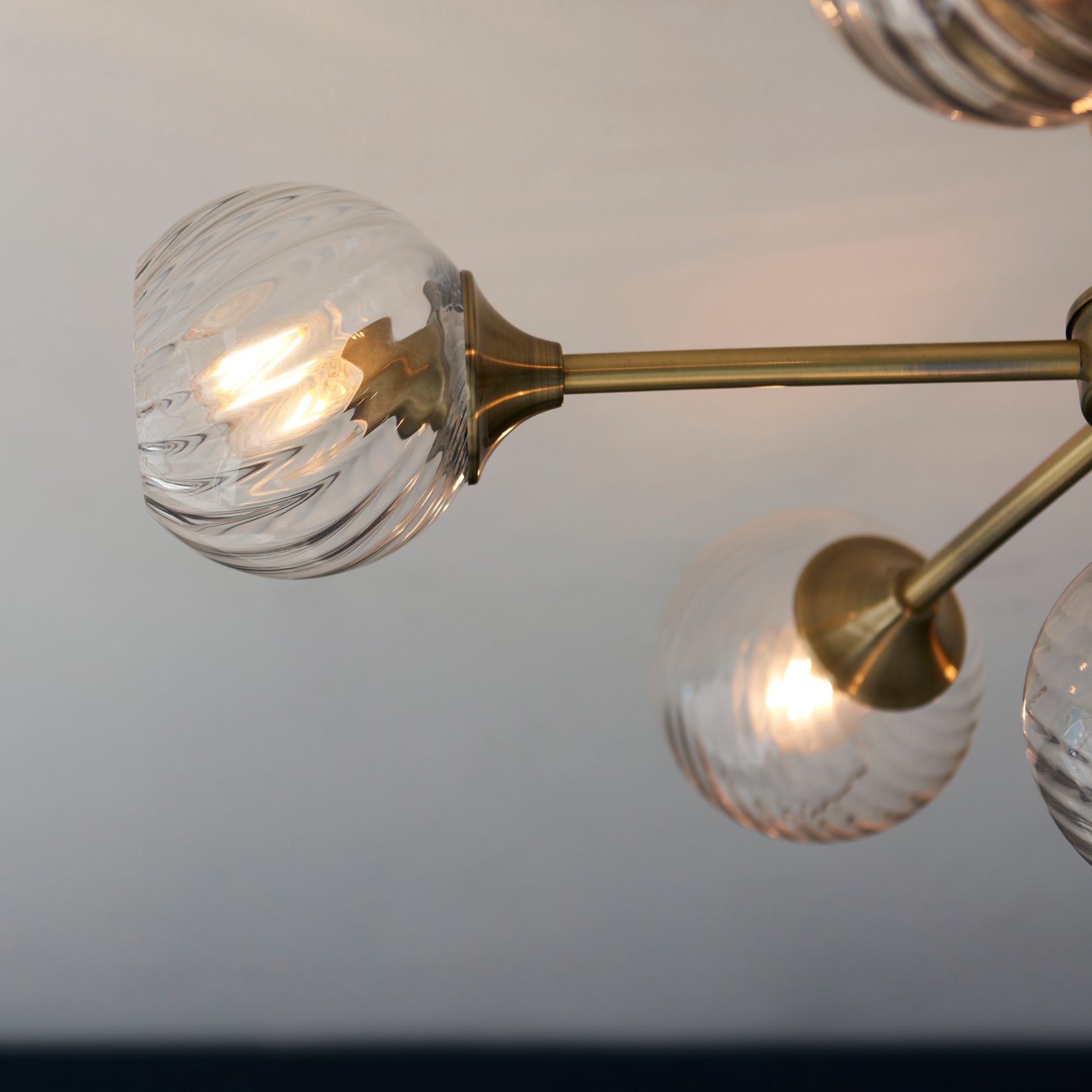 Allegra 6 Ceiling Light Antique Brass – Brass